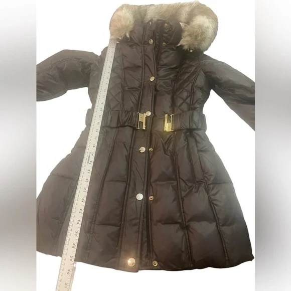Laundry Puffer Hooded Jacket with Belt Bronze Extra Small